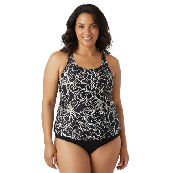 Tankini med bikini bukse